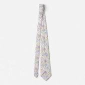 Elegante pastelkleurige bloemen das (Achterkant)