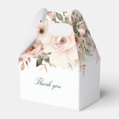 Elegante pastelkleurige bloemenboeket Bruidsdouche Bedankdoosjes (Achterkant)