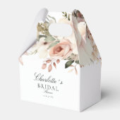 Elegante pastelkleurige bloemenboeket Bruidsdouche Bedankdoosjes (Voorkant Zijde)