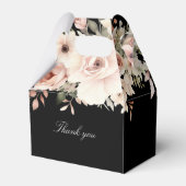 Elegante pastelkleurige bloemenboeket Bruidsdouche Bedankdoosjes (Achterkant)