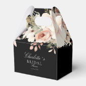 Elegante pastelkleurige bloemenboeket Bruidsdouche Bedankdoosjes (Voorkant Zijde)