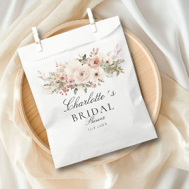 Elegante pastelkleurige bloemenboeket Bruidsdouche Bedankzakje