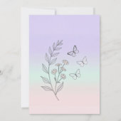 Elegante Pastelkleurige Bloemige Quinceañera Uitno Kaart (Achterkant)