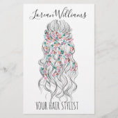 Elegante Pastelkleurige Bruid met Golvend Haar Blo Flyer (Voorkant)