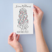 Elegante Pastelkleurige Bruid met Golvend Haar Sty Flyer (Hand)