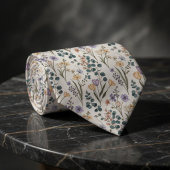 Elegante Pastelkleurige Wilde Bloemen Stropdas