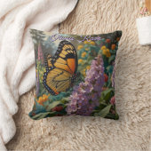 Elegante pastelkleurige wilde bloementuin met vlin kussen (Deken)