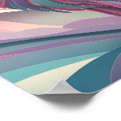 Elegante pastelleeuw Abstract behang Poster (Hoek)