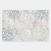 Elegante pastelopaal holografische glitter inpakpapier vel (Voorkant)