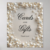 Elegante pastelparels buigen Kaarten en geschenken Poster (Voorkant)