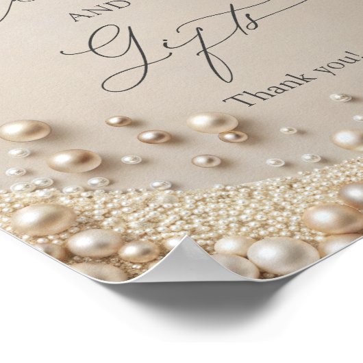 Elegante pastelparels en diamanten Kaarten en gesc Poster (Hoek)