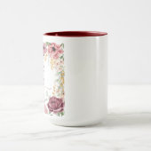 Elegante pastelroze bloem Spreuken 31 Mok (Midden)