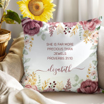Elegante pastelroze bloem Spreuken 31 vrouw