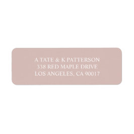 Elegante pastelroze retouretiketten etiket