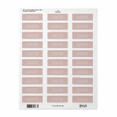 Elegante pastelroze retouretiketten etiket (Full Sheet)