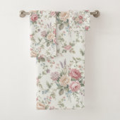 Elegante Pastelrozen Shabby Chic Bad Handdoek (Insitu)