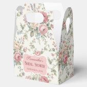 Elegante Pastelrozen Shabby Chic Bruiloft Feest Bedankdoosjes (Geopend)
