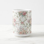 Elegante Pastelrozen Shabby Chic Koffiemok (Center)