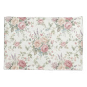 Elegante Pastelrozen Shabby Chic Kussensloop (Achterkant)