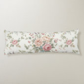 Elegante Pastelrozen Shabby Chic Lichaamskussen (Achterkant)