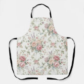 Elegante Pastelrozen Shabby Chic Schort (Voorkant)