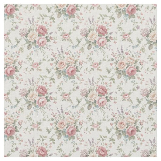 Elegante Pastelrozen Shabby Chic Stof (Close Up)