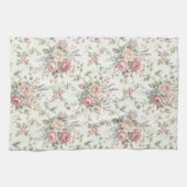Elegante Pastelrozen Shabby Chic Theedoek (Horizontaal)