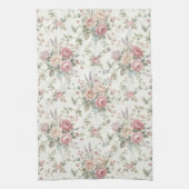 Elegante Pastelrozen Shabby Chic Theedoek (Verticaal)