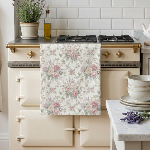 Elegante Pastelrozen Shabby Chic Theedoek