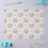 Elegante Pastelrozen Shabby Chic Tissuepapier (Craft)