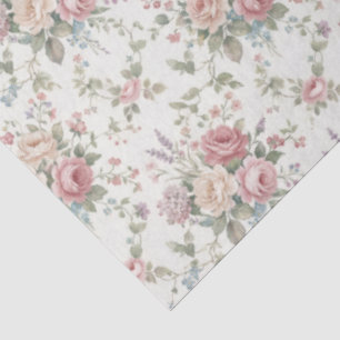 Elegante Pastelrozen Shabby Chic Tissuepapier