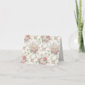 Elegante Pastelrozen Shabby Chic Trouw Bedankt (Achterkant)