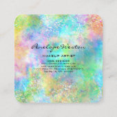 Elegante pastels met een spleetspuit vierkante visitekaartje (Achterkant)