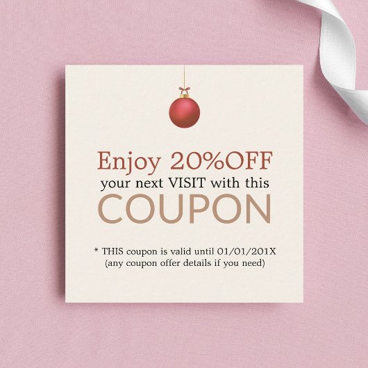 Elegante pastelsalon Xmas vakantie coupon