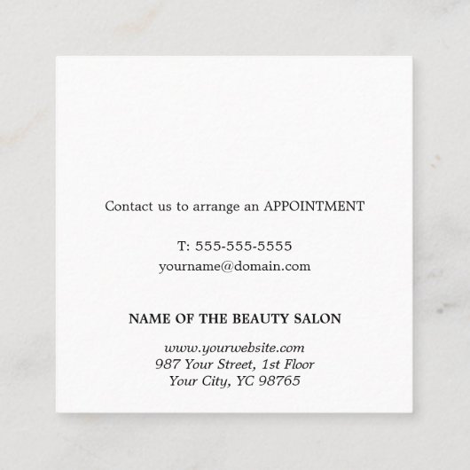 Elegante pastelsalon Xmas vakantie coupon (Achterkant)