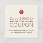 Elegante pastelsalon Xmas vakantie coupon (Voorkant)