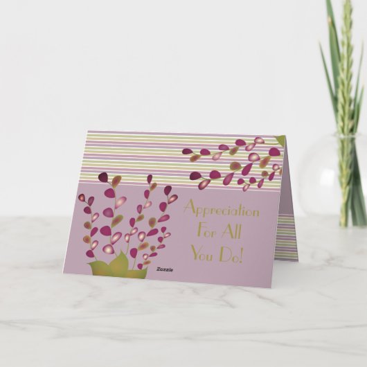 Elegante pastelstrepen bedankkaart (Achterkant)