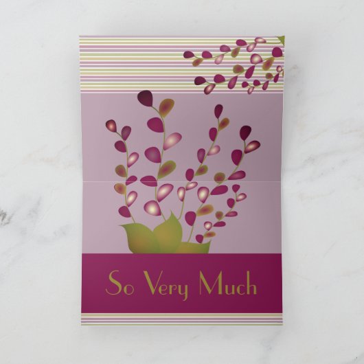 Elegante pastelstrepen bedankkaart (Binnen)