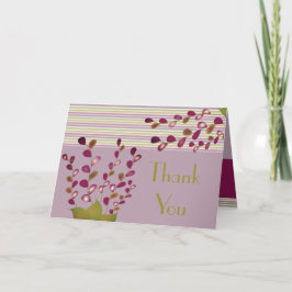 Elegante pastelstrepen bedankkaart