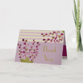 Elegante pastelstrepen bedankkaart (Voorkant)