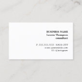 Elegante pasteltextuur witte pastelconsultant visitekaartje (Achterkant)