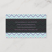 Elegante pasteltinten Chevron Patroon Visitekaartje (Achterkant)