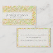 Elegante PastelTones Glitter & Sparkles Visitekaartje (Voorkant / Achterkant)