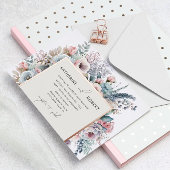Elegante Pasteltuin Bloemachtige Bruiloft Folie Uitnodiging
