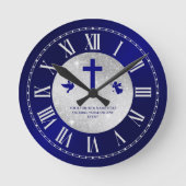 Elegante Pastor Appreciation Gift Kerk Ronde Klok (Voorkant)