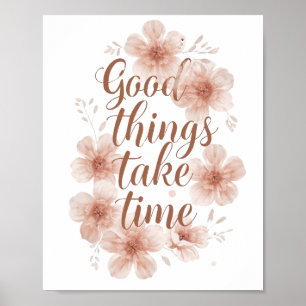 Elegante Patience en Groei Citaten Poster