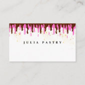 elegante Patisserie roomchocolade Chef bruin Visitekaartje (Achterkant)