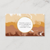 elegante Patisserie roomchocolade Chef bruin Visitekaartje (Achterkant)