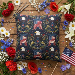 Elegante patriottische Amerikaanse zeearend en Ame Kussen