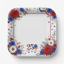 Elegante Patriottische Bloem 250e Verjaardag Vierk
